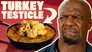Terry Crews Eats Turkey Testicles While Popping Pecs