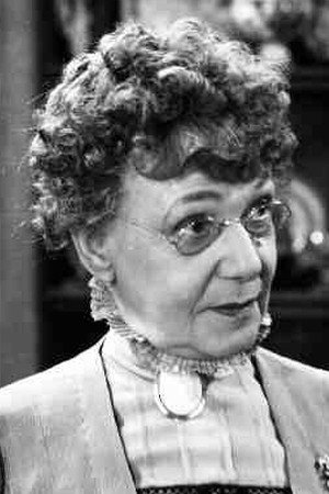 Jean Adair as Aunt Martha Brewster in Arsenic and Old Lace