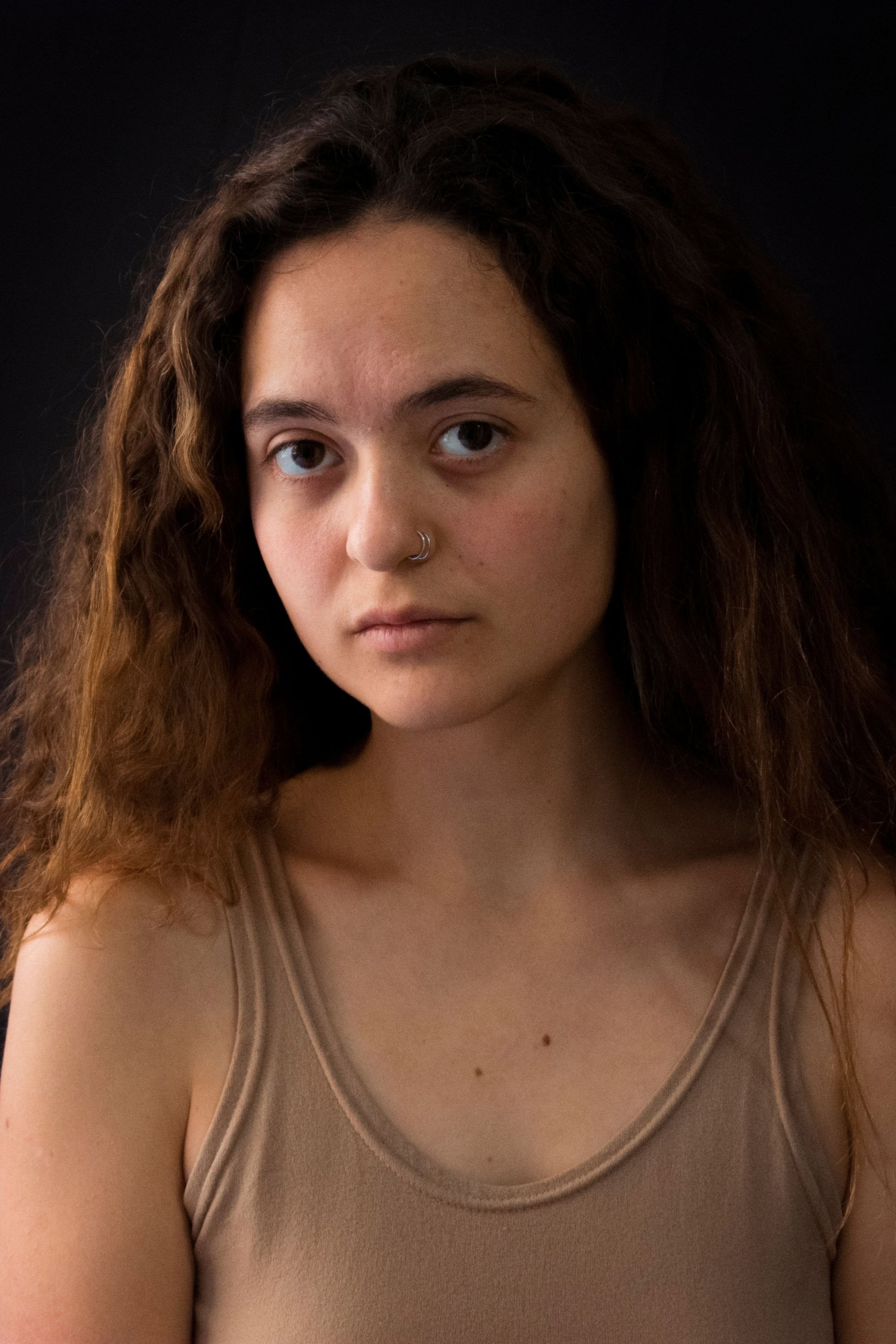 Natalia Cabello as Leda in Leda in the Elevator
