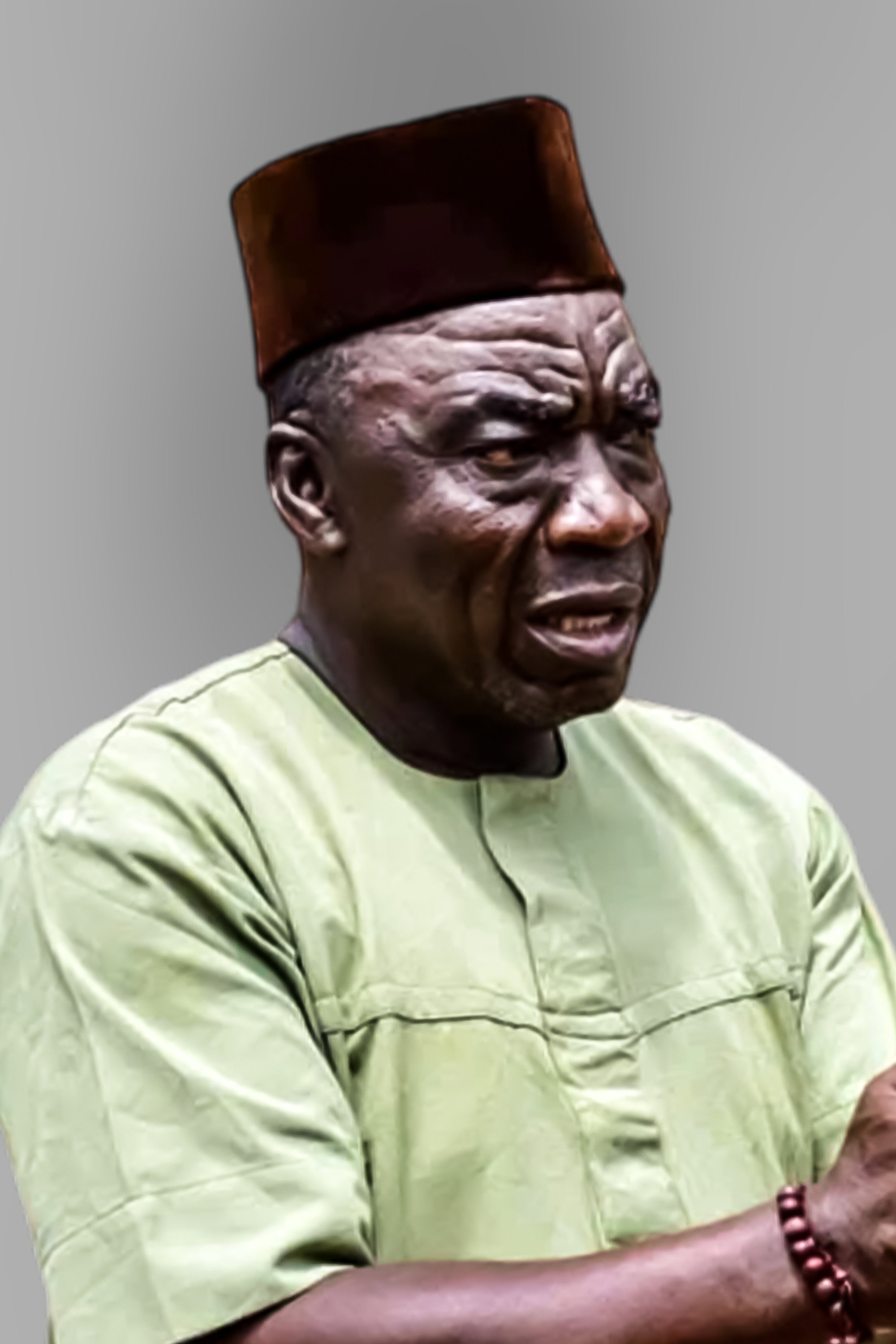 Christopher Omenyi as Gaddafi in Nora's Chronicles