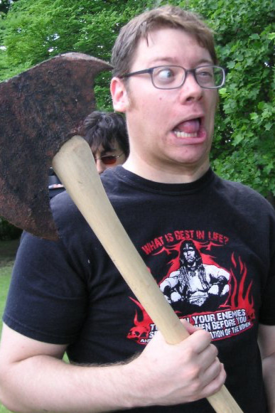 Chris Seaver as Jock De Queaf in Return to Blood Fart Lake