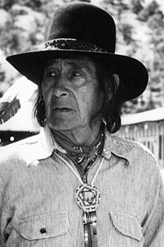 Charles White-Eagle as Grandfather in Three Warriors